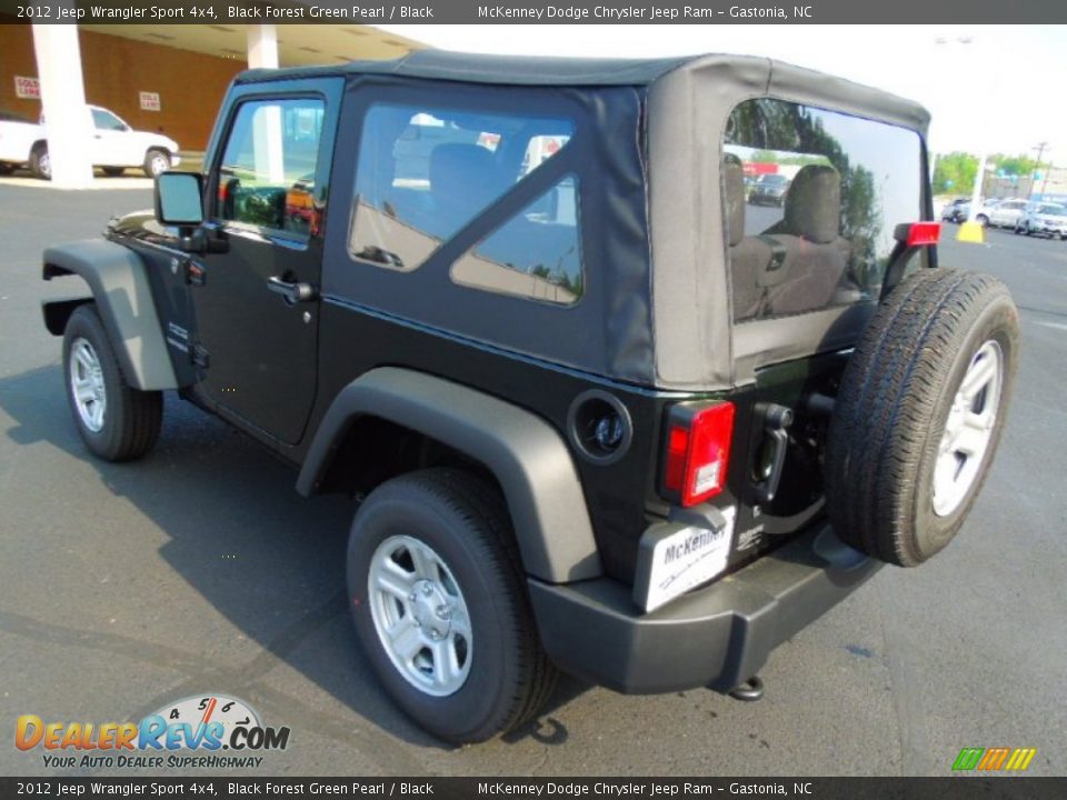 2012 Jeep Wrangler Sport 4x4 Black Forest Green Pearl / Black Photo #7