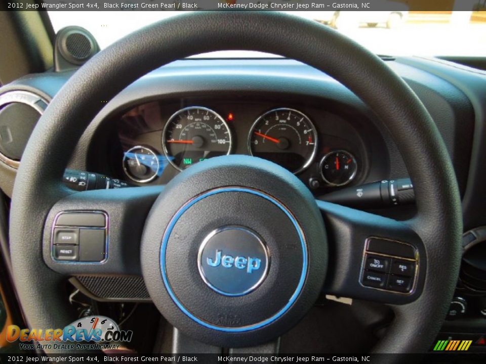 2012 Jeep Wrangler Sport 4x4 Black Forest Green Pearl / Black Photo #15