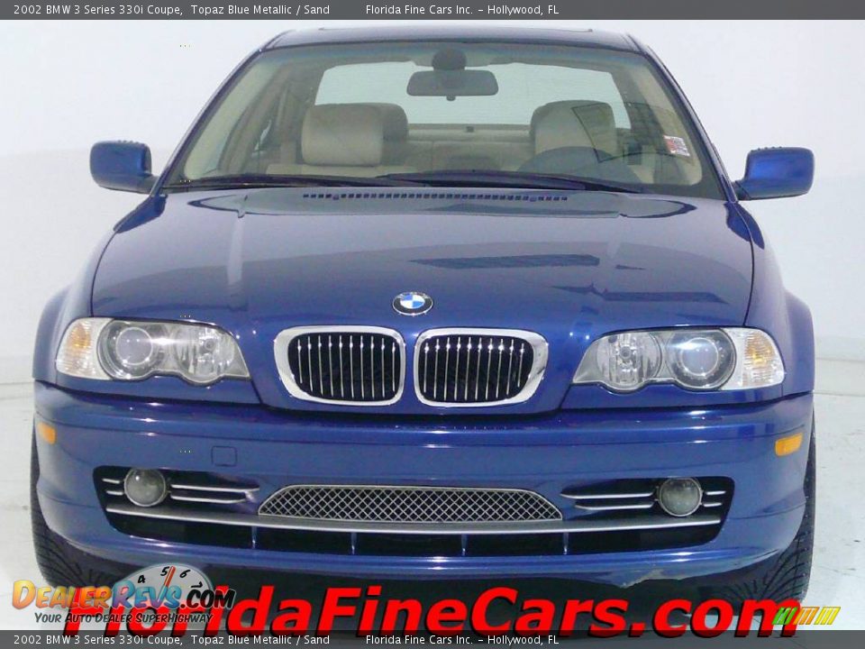 2002 BMW 3 Series 330i Coupe Topaz Blue Metallic / Sand Photo #5