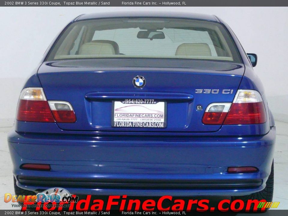 2002 BMW 3 Series 330i Coupe Topaz Blue Metallic / Sand Photo #6