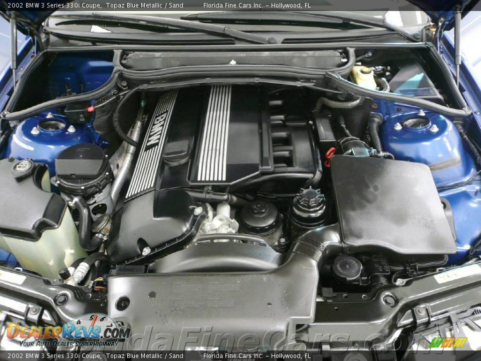 2002 BMW 3 Series 330i Coupe Topaz Blue Metallic / Sand Photo #9
