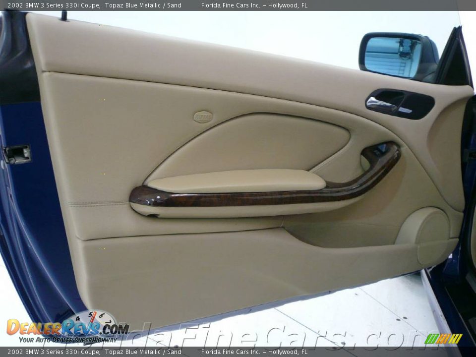 2002 BMW 3 Series 330i Coupe Topaz Blue Metallic / Sand Photo #11