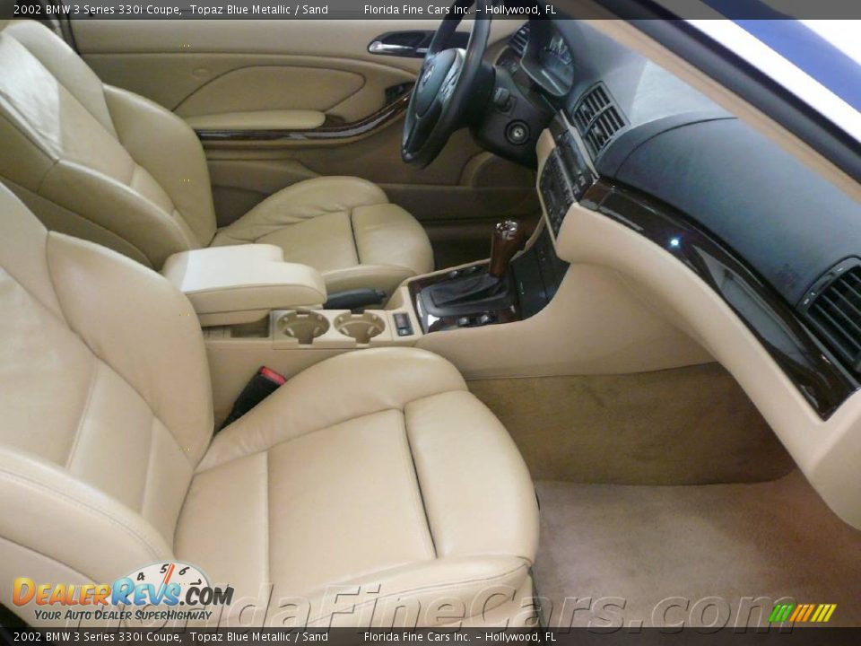 2002 BMW 3 Series 330i Coupe Topaz Blue Metallic / Sand Photo #13