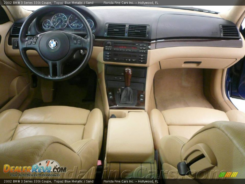 2002 BMW 3 Series 330i Coupe Topaz Blue Metallic / Sand Photo #15