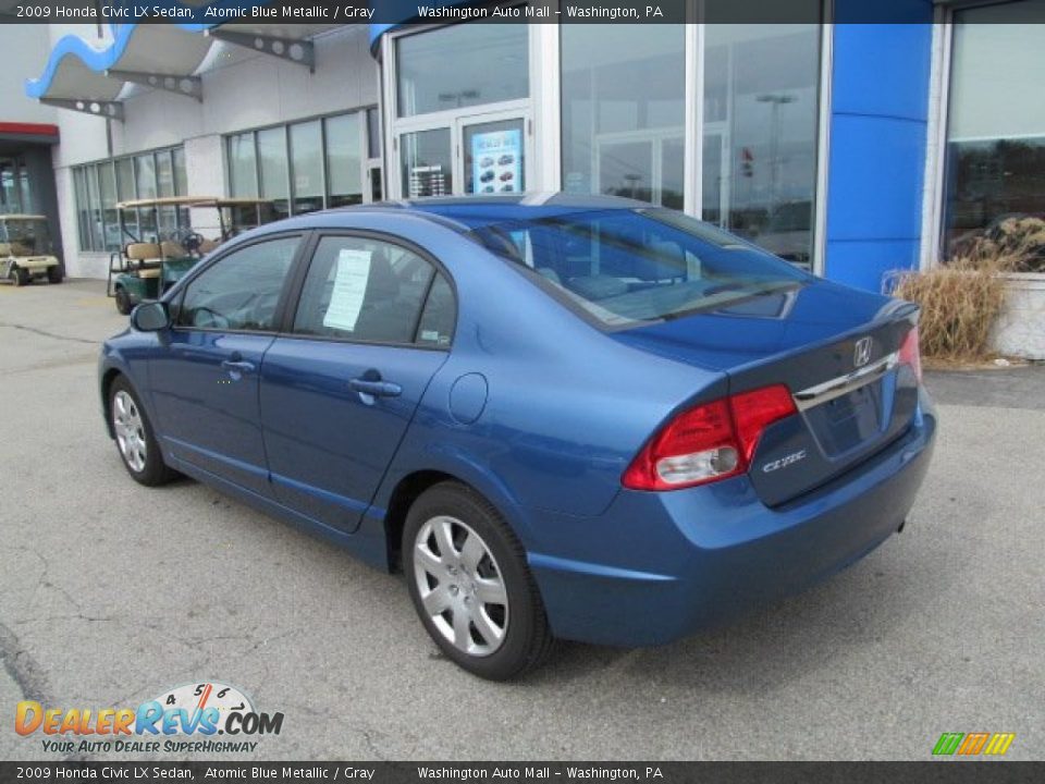 2009 Honda Civic LX Sedan Atomic Blue Metallic / Gray Photo #5