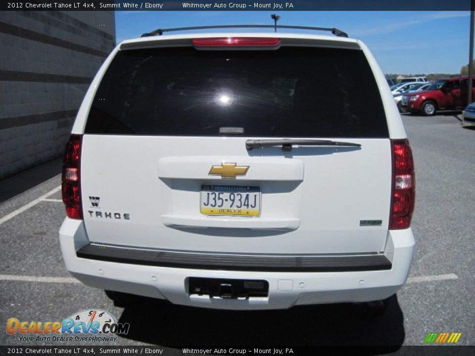 2012 Chevrolet Tahoe LT 4x4 Summit White / Ebony Photo #10