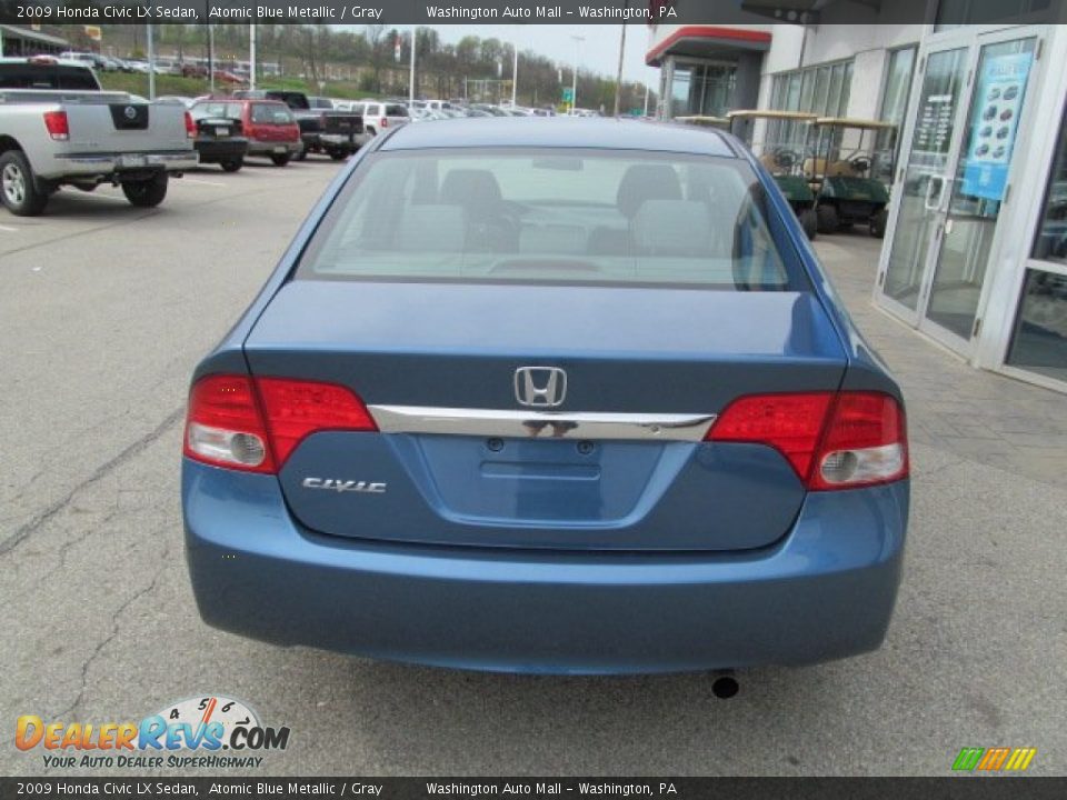 2009 Honda Civic LX Sedan Atomic Blue Metallic / Gray Photo #6