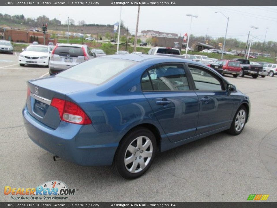 2009 Honda Civic LX Sedan Atomic Blue Metallic / Gray Photo #7