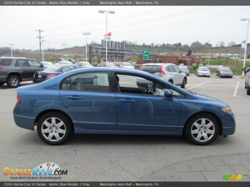 2009 Honda Civic LX Sedan Atomic Blue Metallic / Gray Photo #8