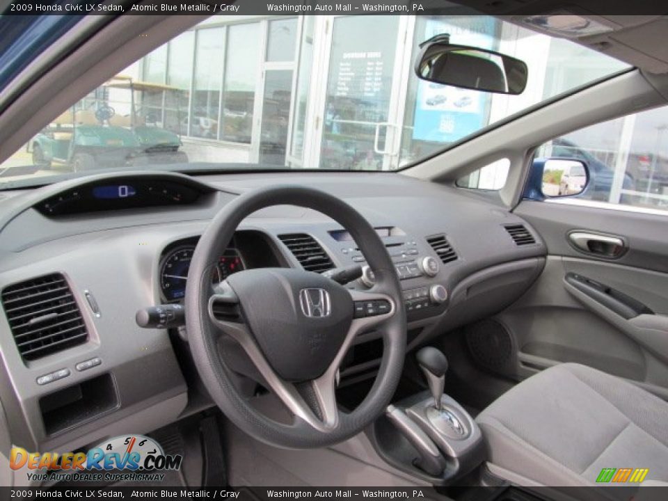 2009 Honda Civic LX Sedan Atomic Blue Metallic / Gray Photo #11