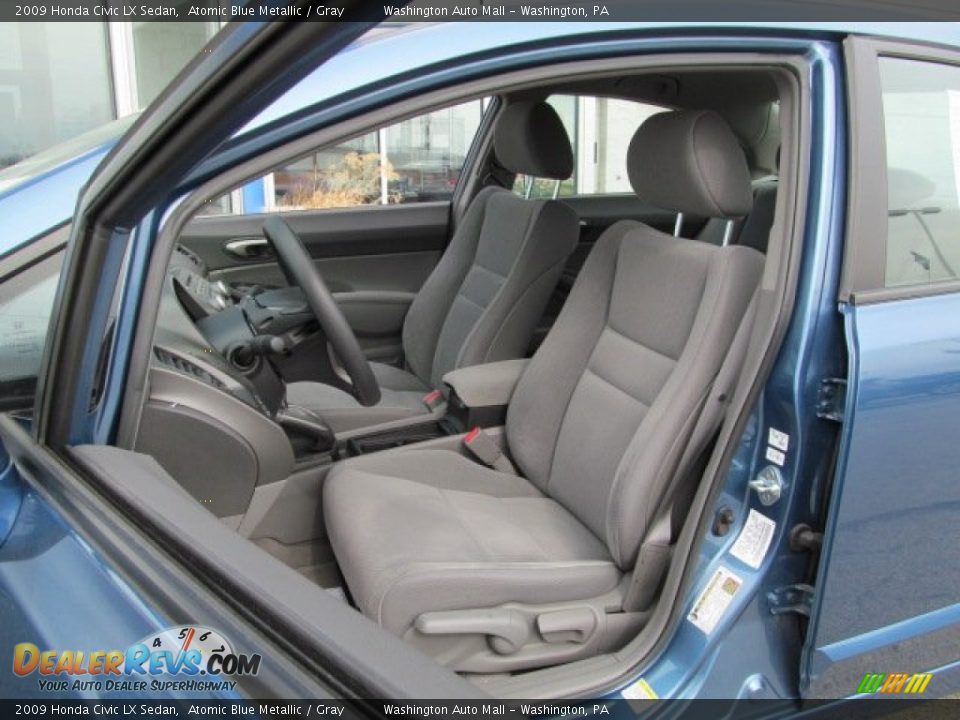 2009 Honda Civic LX Sedan Atomic Blue Metallic / Gray Photo #12