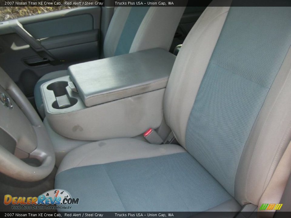 2007 Nissan Titan XE Crew Cab Red Alert / Steel Gray Photo #9