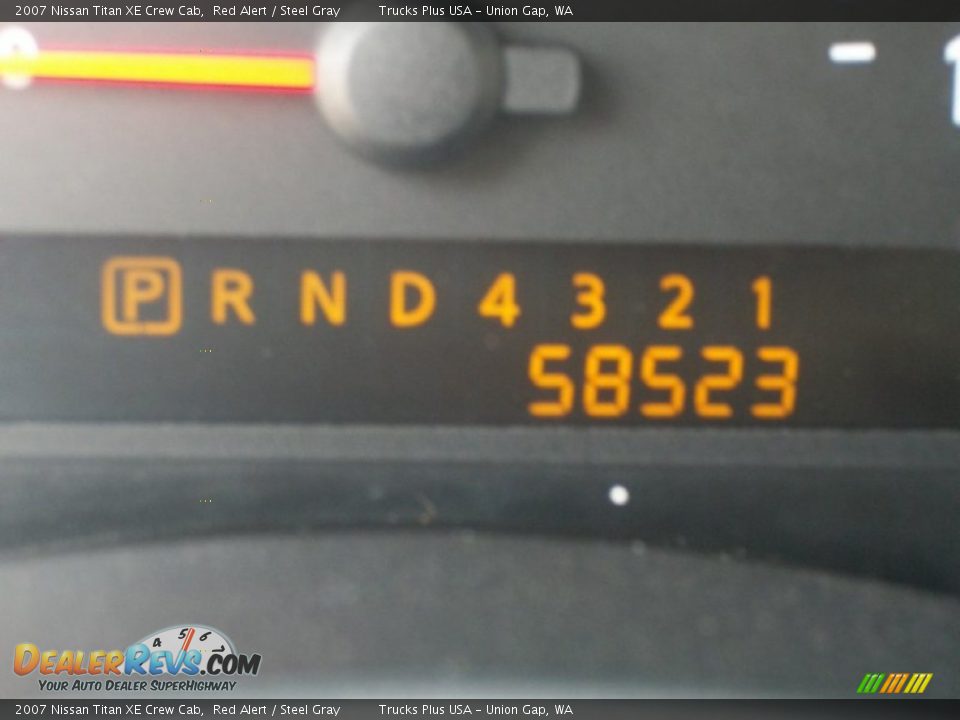 2007 Nissan Titan XE Crew Cab Red Alert / Steel Gray Photo #14