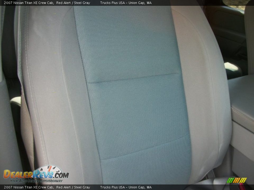 2007 Nissan Titan XE Crew Cab Red Alert / Steel Gray Photo #24