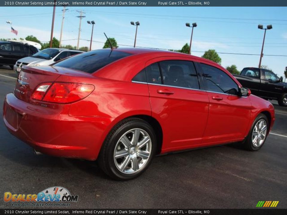 2010 Chrysler Sebring Limited Sedan Inferno Red Crystal Pearl / Dark Slate Gray Photo #3