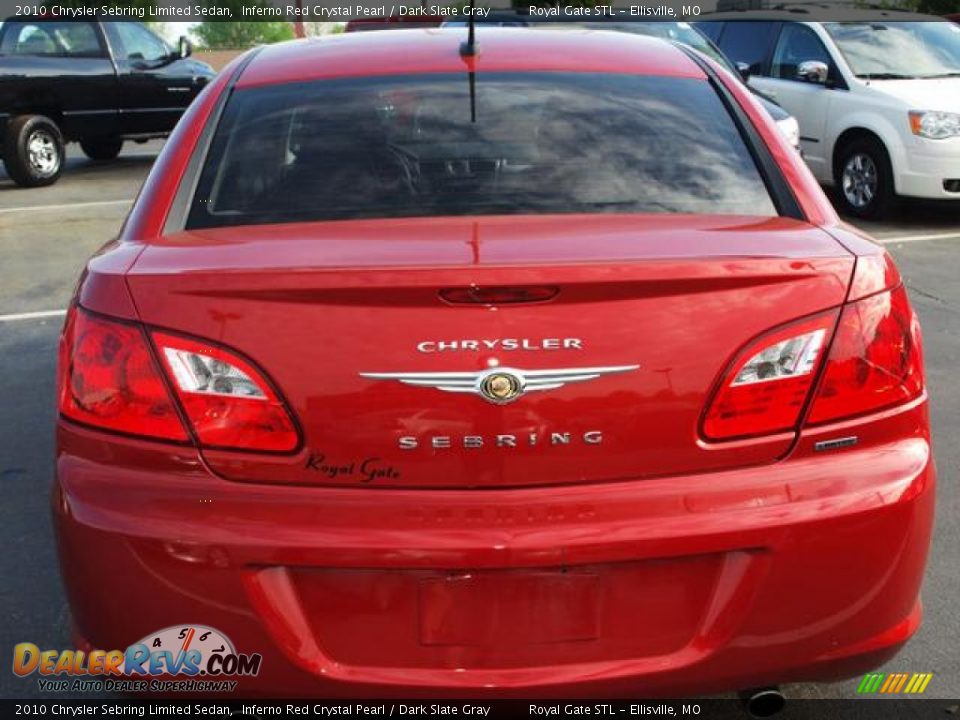 2010 Chrysler Sebring Limited Sedan Inferno Red Crystal Pearl / Dark Slate Gray Photo #6