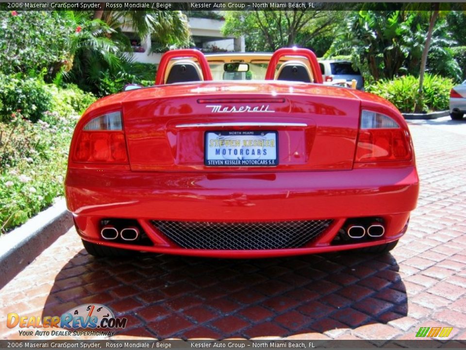 2006 Maserati GranSport Spyder Rosso Mondiale / Beige Photo #8