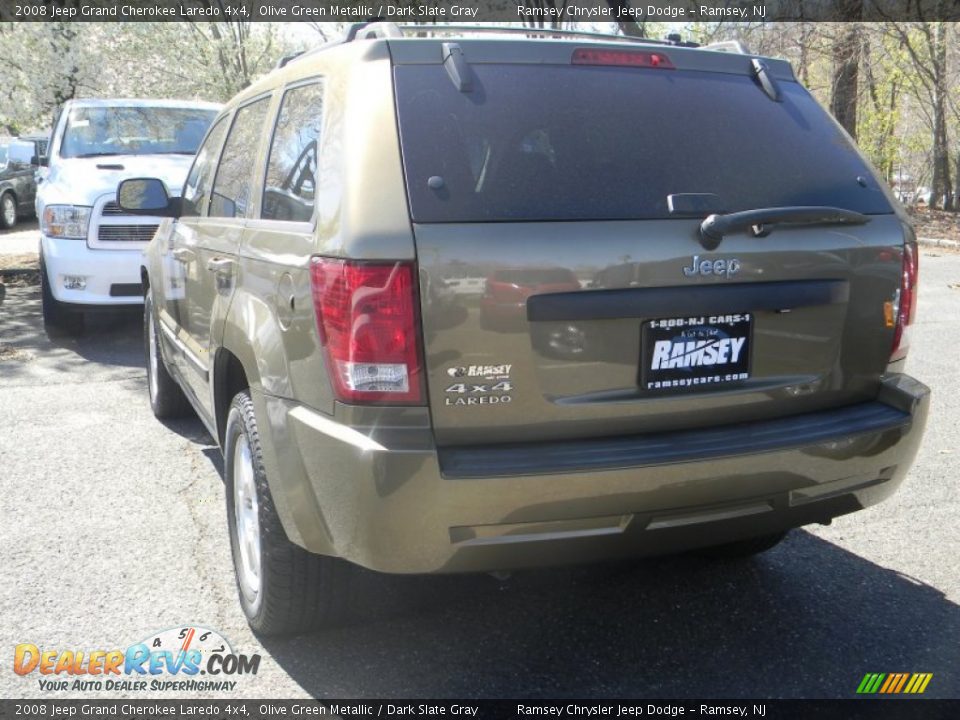 2008 Jeep Grand Cherokee Laredo 4x4 Olive Green Metallic / Dark Slate Gray Photo #5