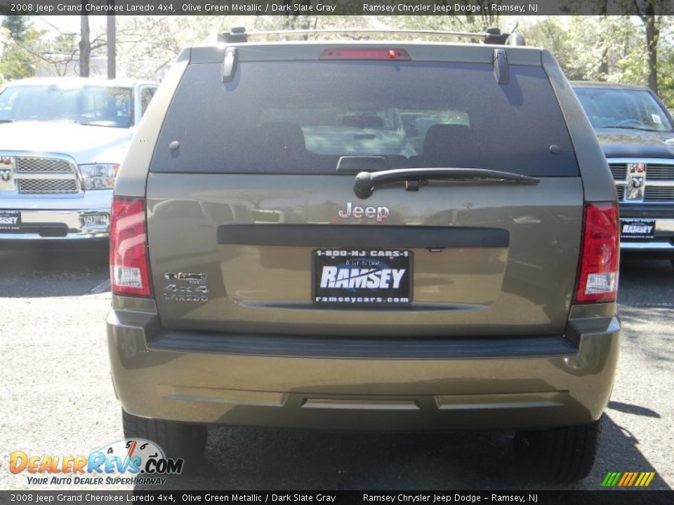 2008 Jeep Grand Cherokee Laredo 4x4 Olive Green Metallic / Dark Slate Gray Photo #6