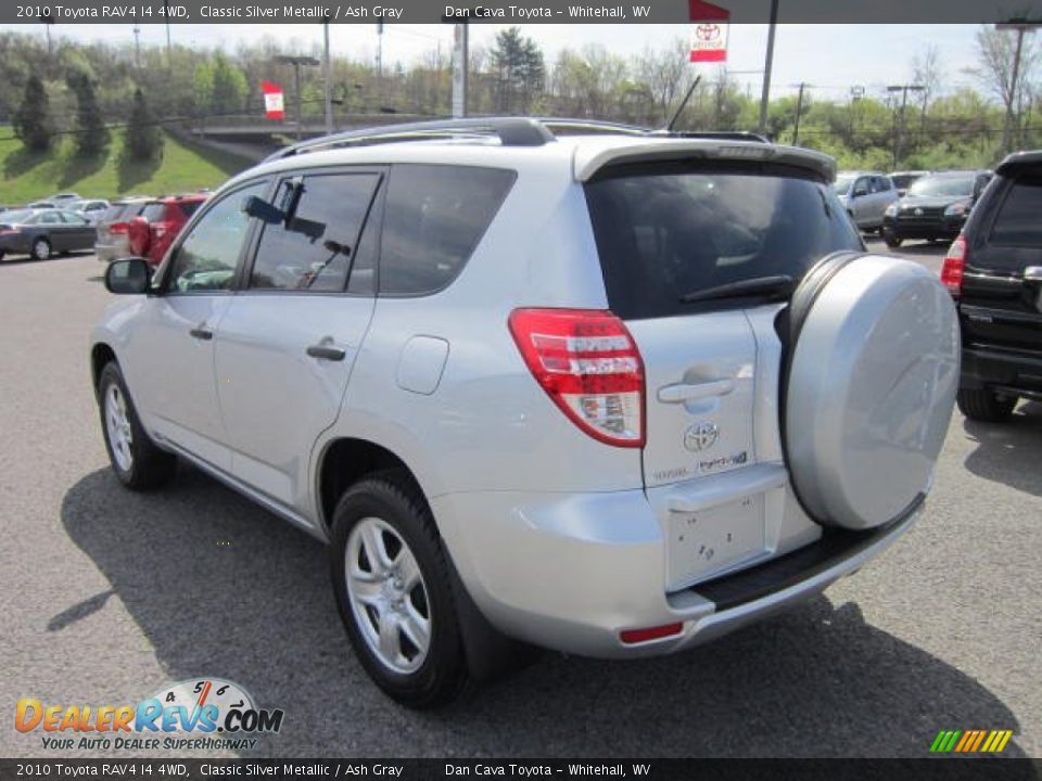 2010 Toyota RAV4 I4 4WD Classic Silver Metallic / Ash Gray Photo #4