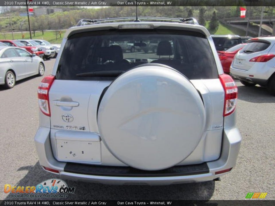 2010 Toyota RAV4 I4 4WD Classic Silver Metallic / Ash Gray Photo #5