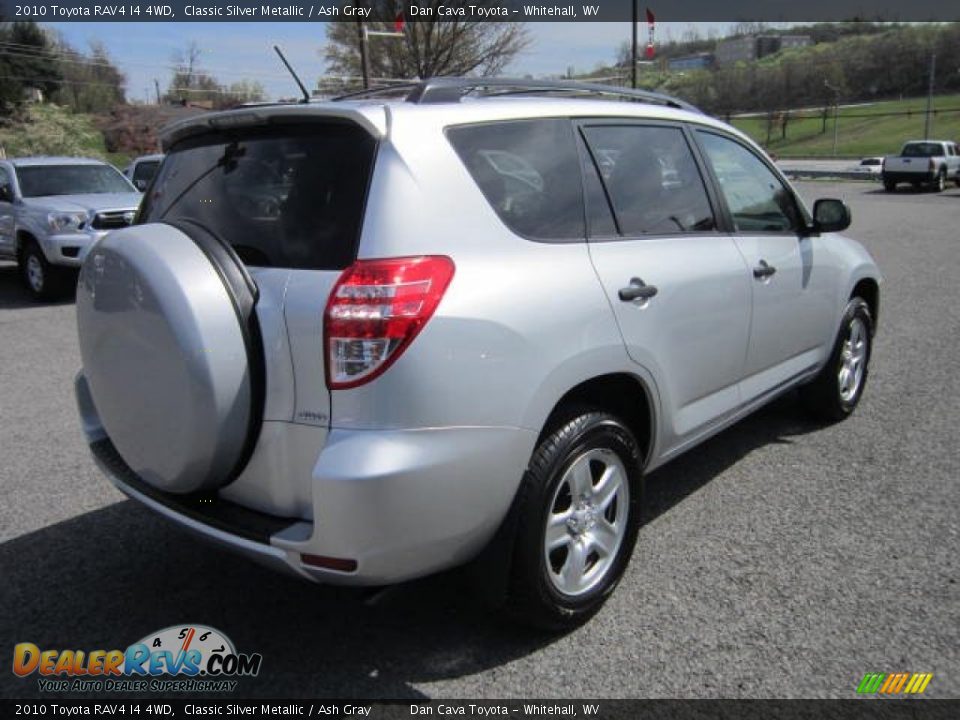 2010 Toyota RAV4 I4 4WD Classic Silver Metallic / Ash Gray Photo #6
