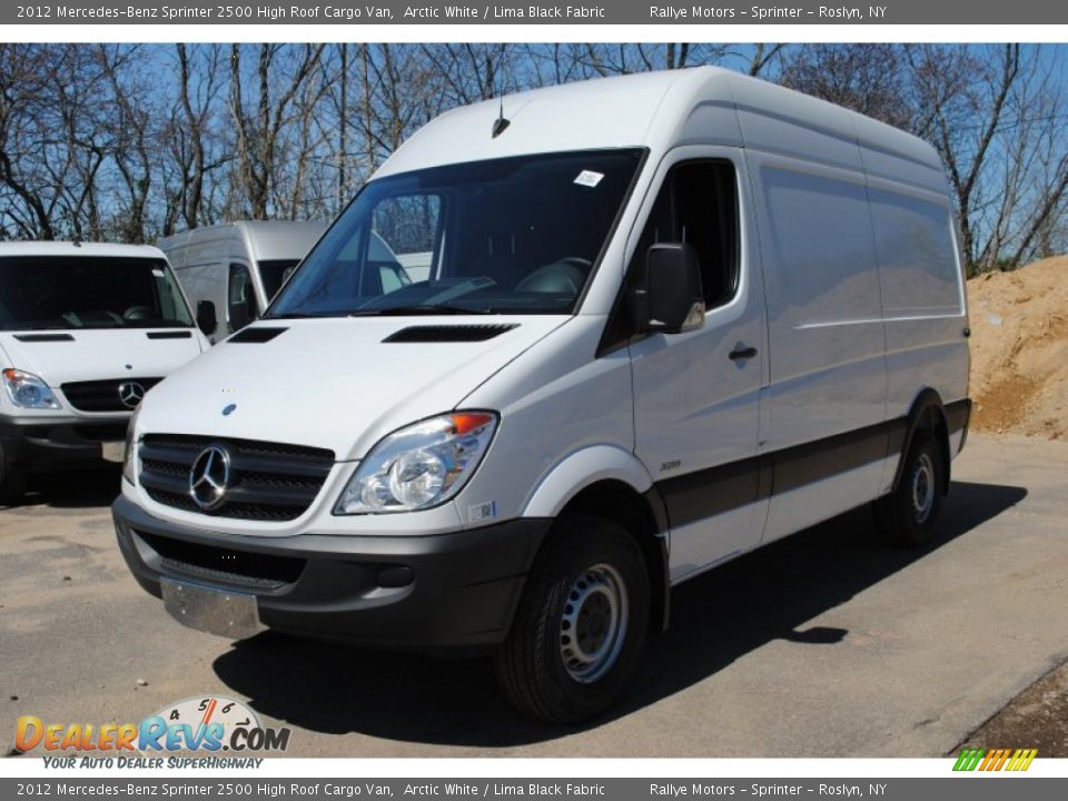 2012 Mercedes-Benz Sprinter 2500 High Roof Cargo Van Arctic White / Lima Black Fabric Photo #1