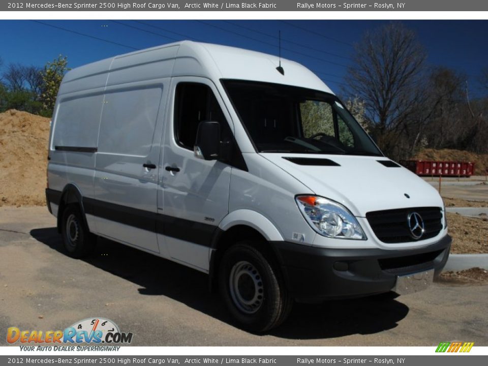 2012 Mercedes-Benz Sprinter 2500 High Roof Cargo Van Arctic White / Lima Black Fabric Photo #6