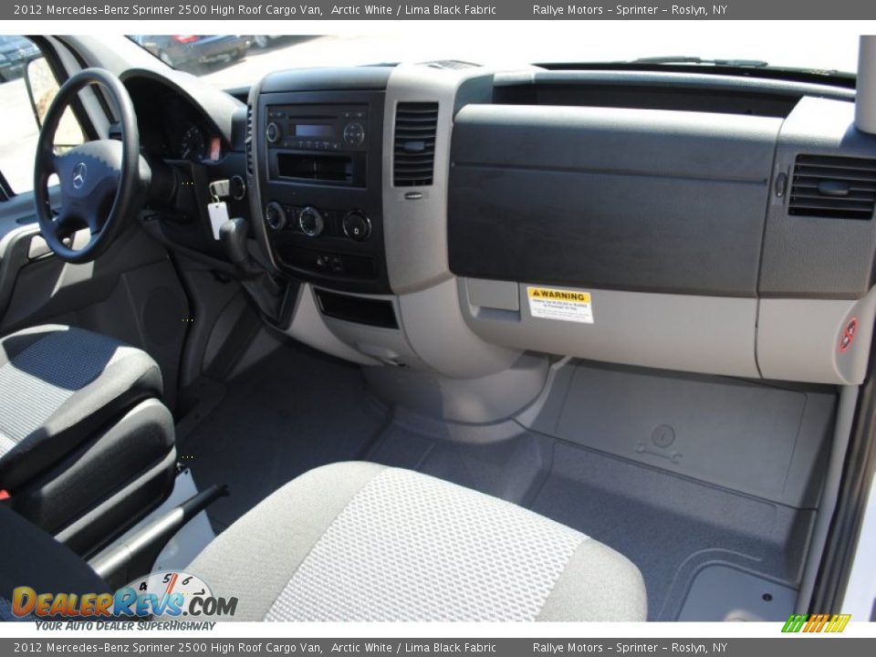 2012 Mercedes-Benz Sprinter 2500 High Roof Cargo Van Arctic White / Lima Black Fabric Photo #7