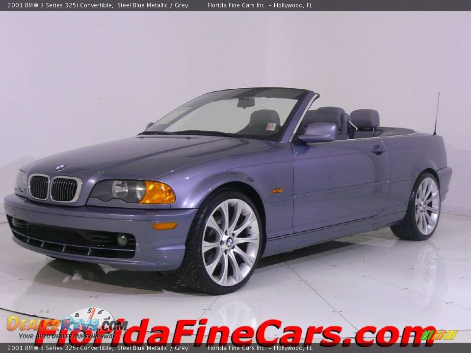 2001 BMW 3 Series 325i Convertible Steel Blue Metallic / Grey Photo #1