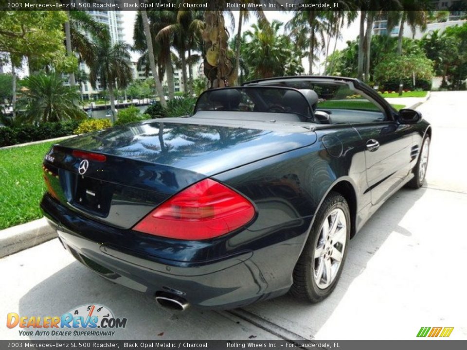 2003 Mercedes-Benz SL 500 Roadster Black Opal Metallic / Charcoal Photo #1