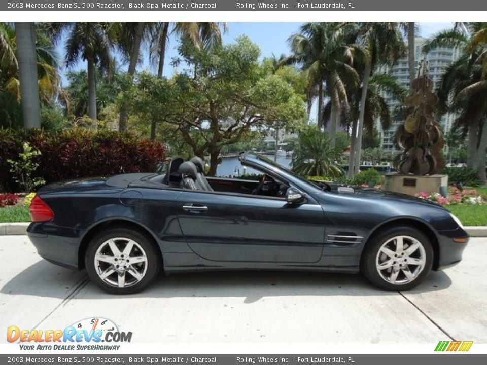 Black Opal Metallic 2003 Mercedes-Benz SL 500 Roadster Photo #2