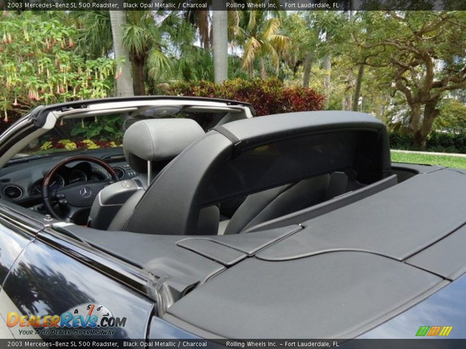 2003 Mercedes-Benz SL 500 Roadster Black Opal Metallic / Charcoal Photo #5
