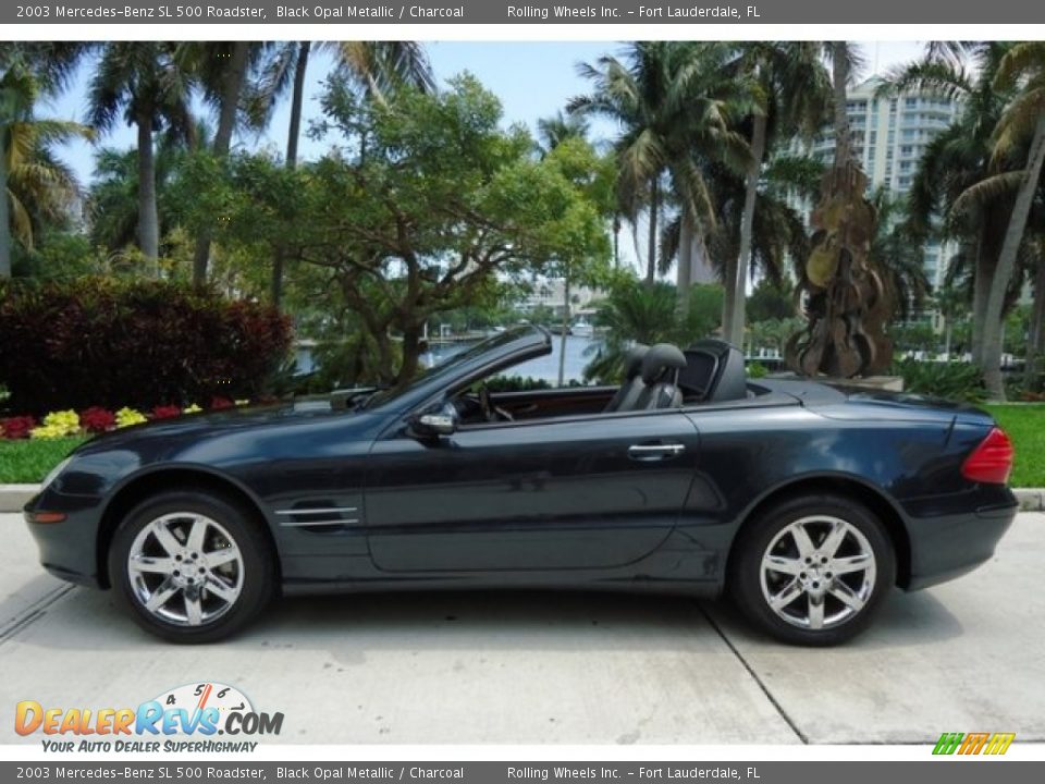 Black Opal Metallic 2003 Mercedes-Benz SL 500 Roadster Photo #6