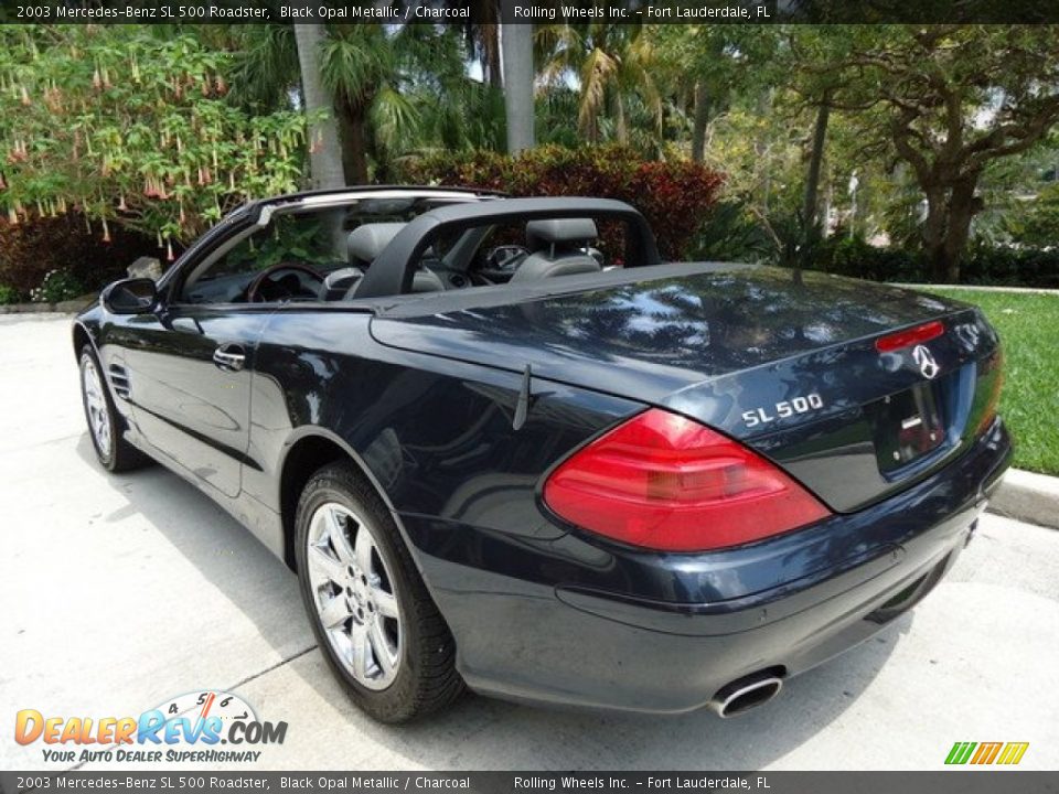 2003 Mercedes-Benz SL 500 Roadster Black Opal Metallic / Charcoal Photo #7
