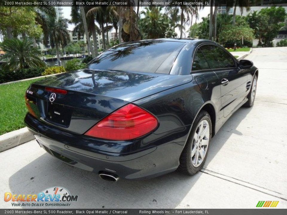 2003 Mercedes-Benz SL 500 Roadster Black Opal Metallic / Charcoal Photo #8