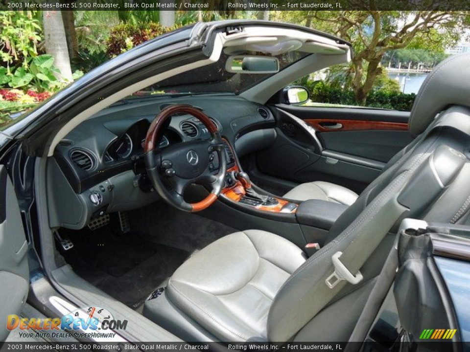 Charcoal Interior - 2003 Mercedes-Benz SL 500 Roadster Photo #9