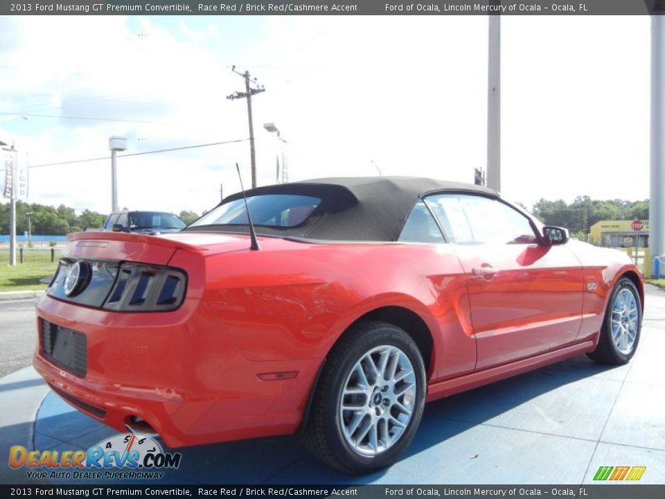 2013 Ford Mustang GT Premium Convertible Race Red / Brick Red/Cashmere Accent Photo #4
