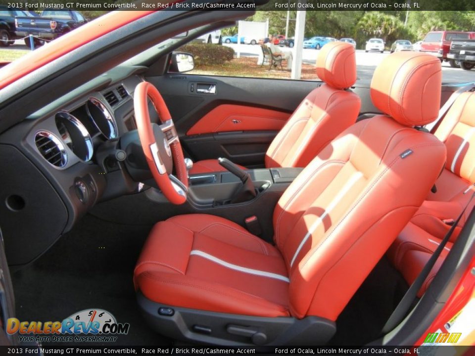 Brick Red/Cashmere Accent Interior - 2013 Ford Mustang GT Premium Convertible Photo #8