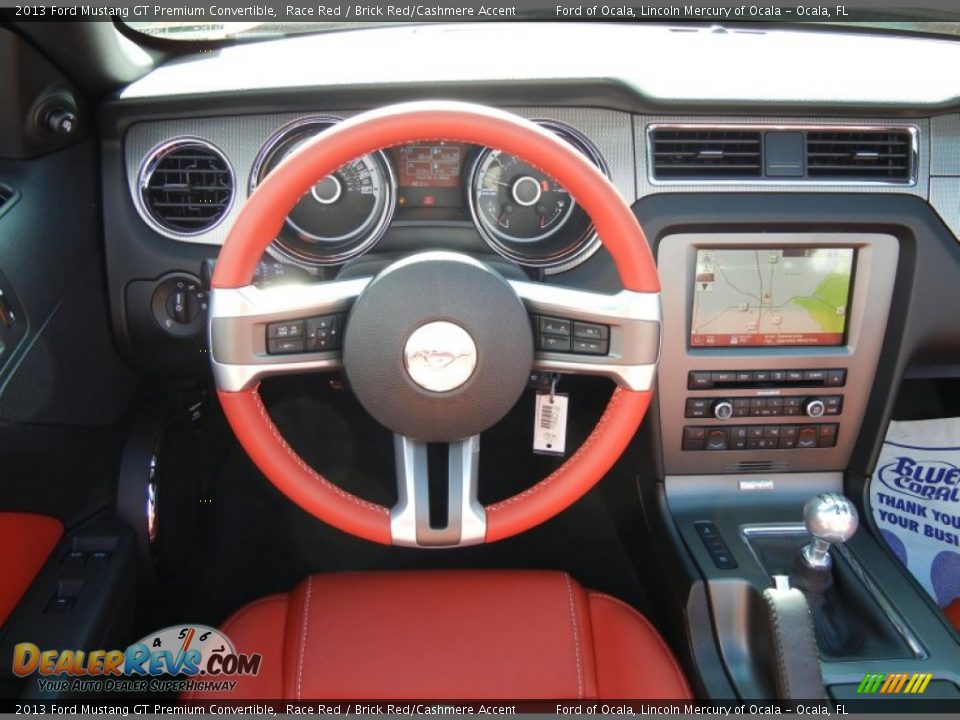 2013 Ford Mustang GT Premium Convertible Steering Wheel Photo #10
