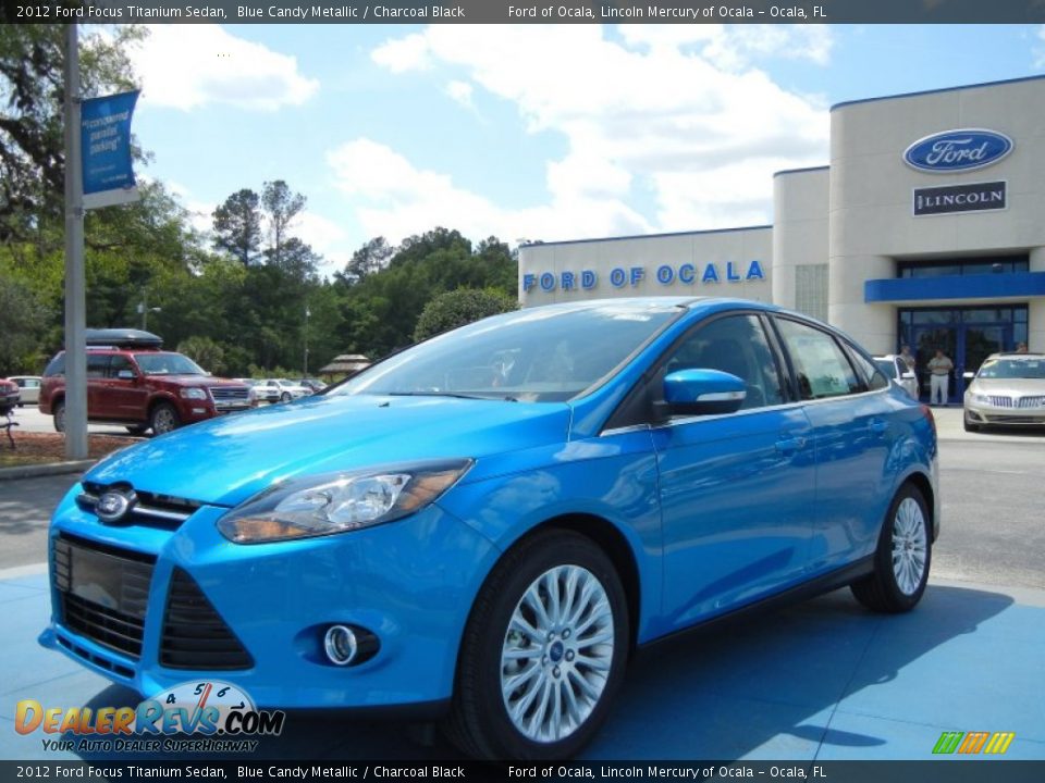 2012 Ford Focus Titanium Sedan Blue Candy Metallic / Charcoal Black Photo #1