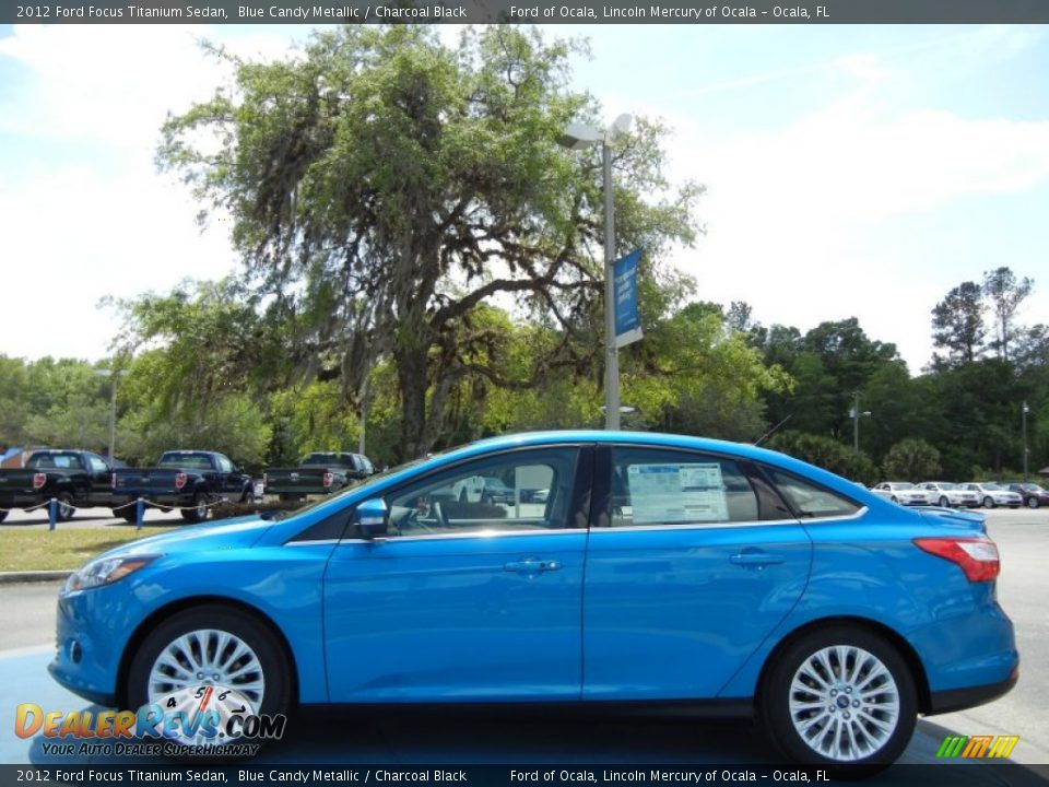 2012 Ford Focus Titanium Sedan Blue Candy Metallic / Charcoal Black Photo #2