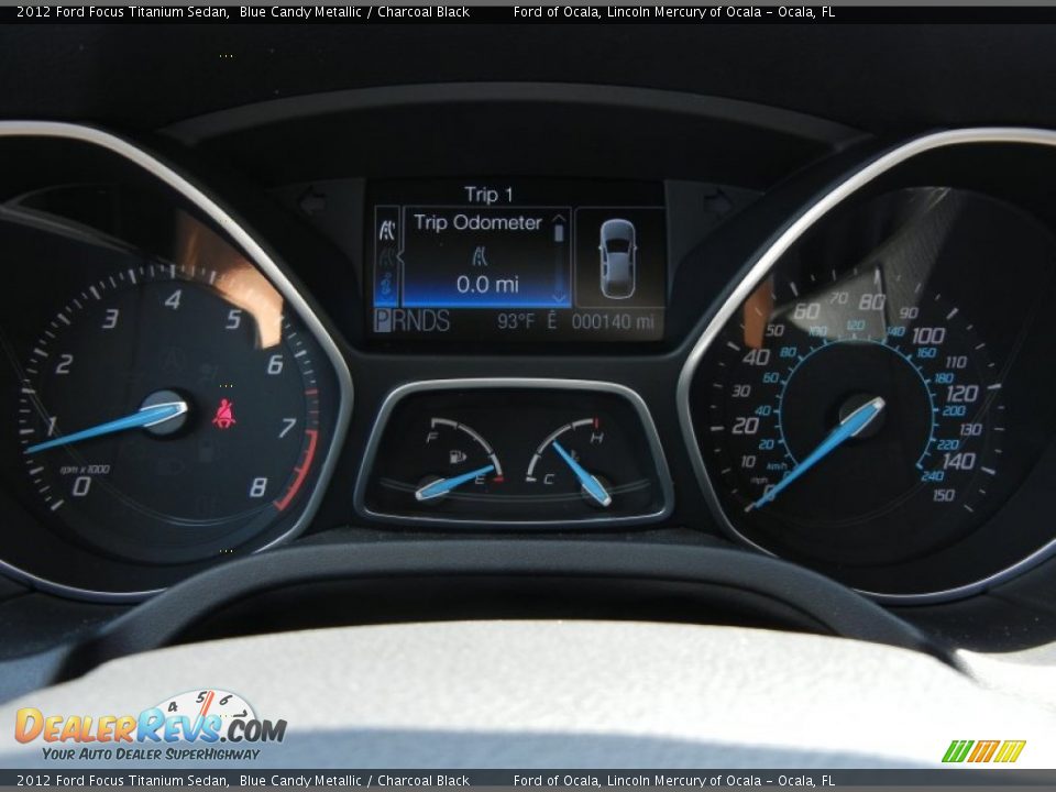2012 Ford Focus Titanium Sedan Blue Candy Metallic / Charcoal Black Photo #8