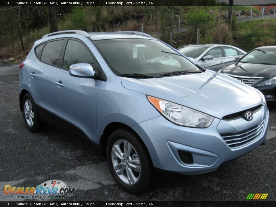 2012 Hyundai Tucson GLS AWD Aurora Blue / Taupe Photo #4