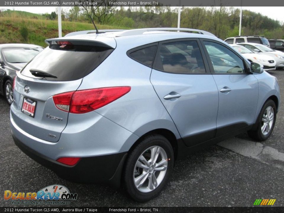 2012 Hyundai Tucson GLS AWD Aurora Blue / Taupe Photo #6