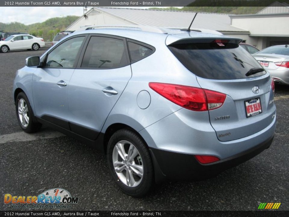 2012 Hyundai Tucson GLS AWD Aurora Blue / Taupe Photo #8