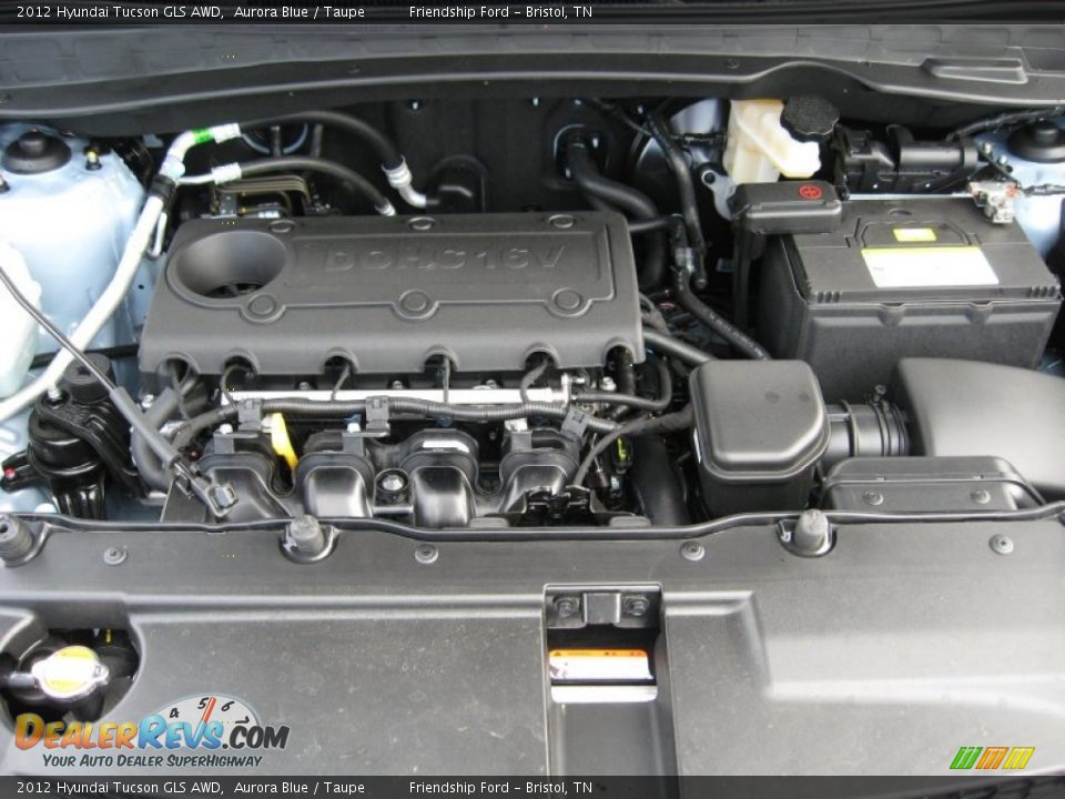 2012 Hyundai Tucson GLS AWD Aurora Blue / Taupe Photo #9