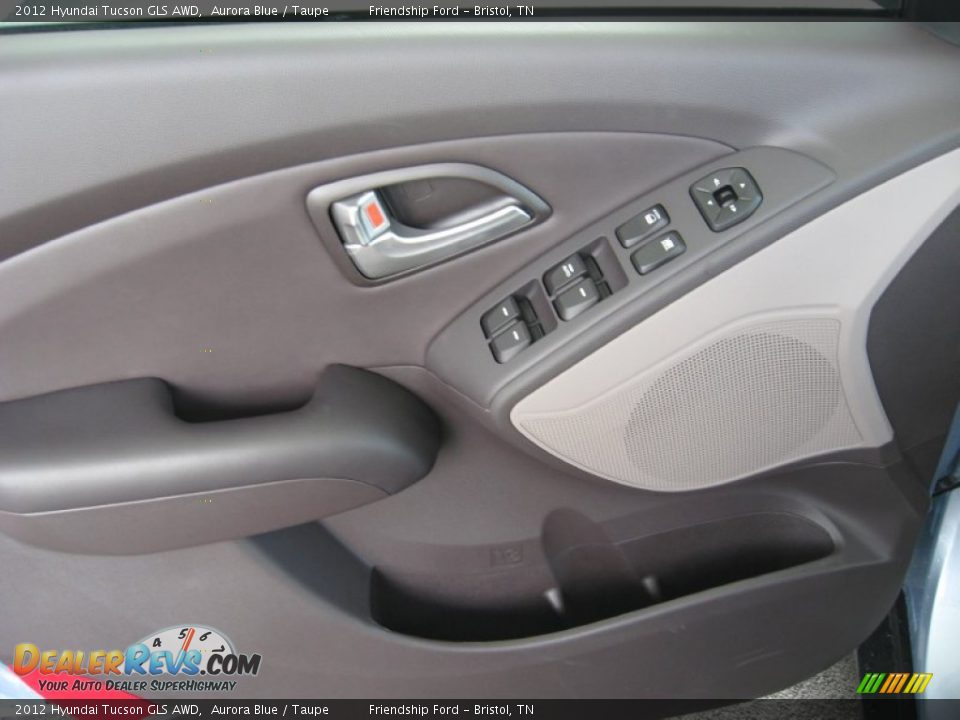 2012 Hyundai Tucson GLS AWD Aurora Blue / Taupe Photo #14