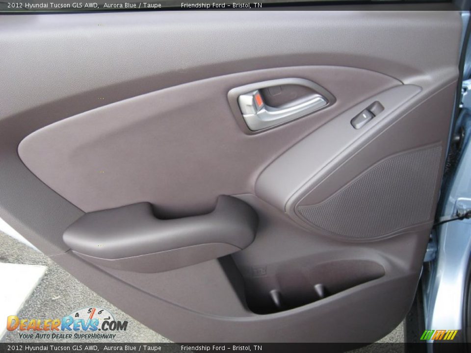 2012 Hyundai Tucson GLS AWD Aurora Blue / Taupe Photo #17