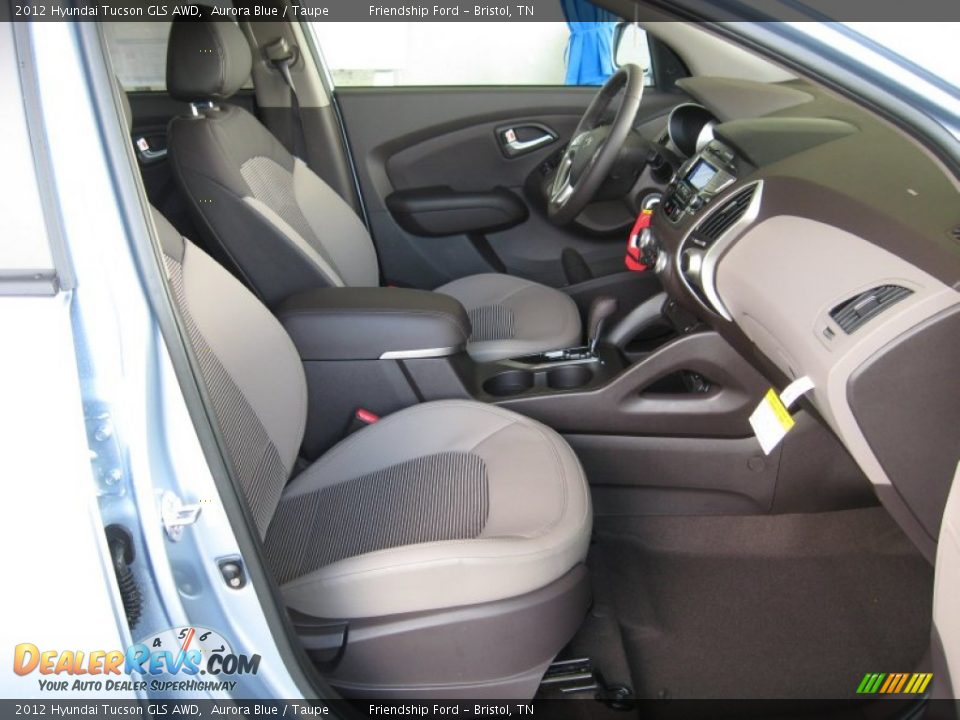 2012 Hyundai Tucson GLS AWD Aurora Blue / Taupe Photo #18